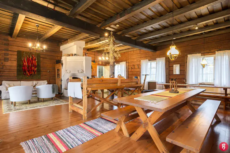 Grand chalet en rondins ~400 m² (base 1886, rénové ~2000), rantasauna Lakojärvi, 2,2 ha — Kannonkoski — 7