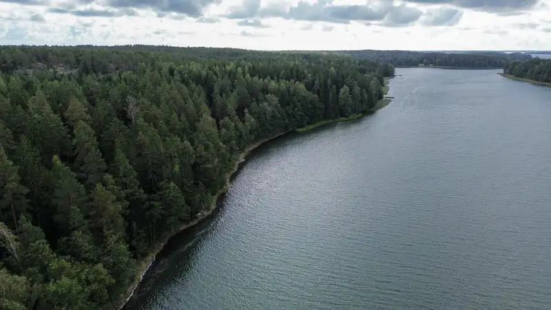 Terrain constructible 1,56 ha, ~200 m rive mer, permis — Kemiönsaari — 1