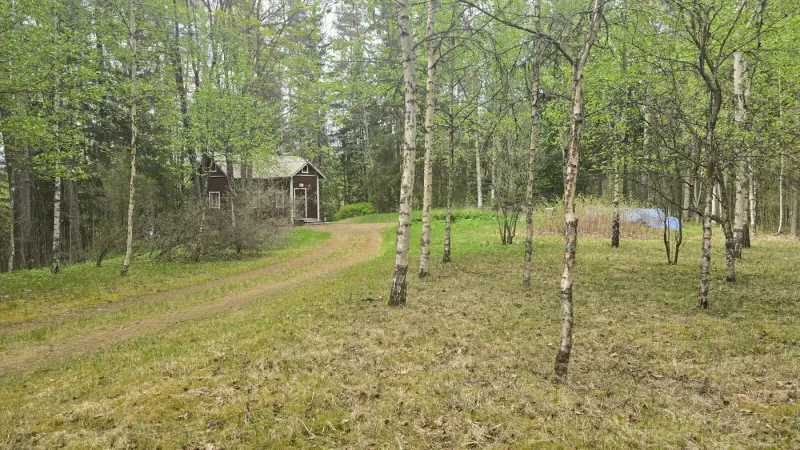 Terrain ~1,19 ha + hall 177 m², étang Suolampi ; vieux bâti à démolir — Suolahti — 18