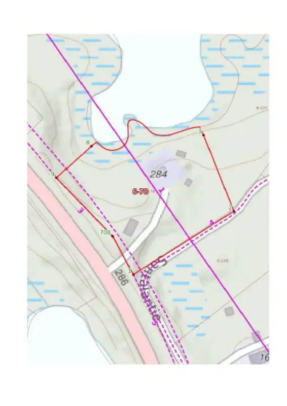 Terrain ~1,19 ha + hall 177 m², étang Suolampi ; vieux bâti à démolir — Suolahti — 5