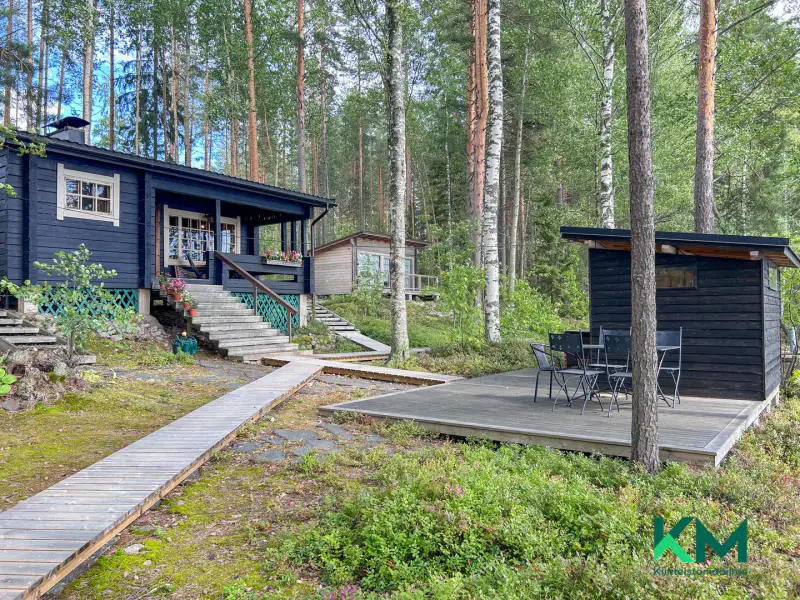 Chalet en rondins 1973, 54 m², rive privée Pyhäjärvi ~243 m, 17 613 m² — Huutniemi, Kitee — 3