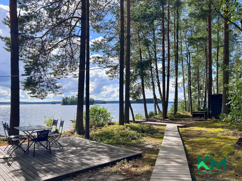 Chalet en rondins 1973, 54 m², rive privée Pyhäjärvi ~243 m, 17 613 m² — Huutniemi, Kitee — 1