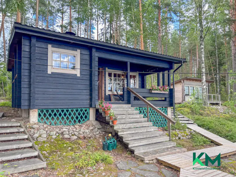 Chalet en rondins 1973, 54 m², rive privée Pyhäjärvi ~243 m, 17 613 m² — Huutniemi, Kitee — 5