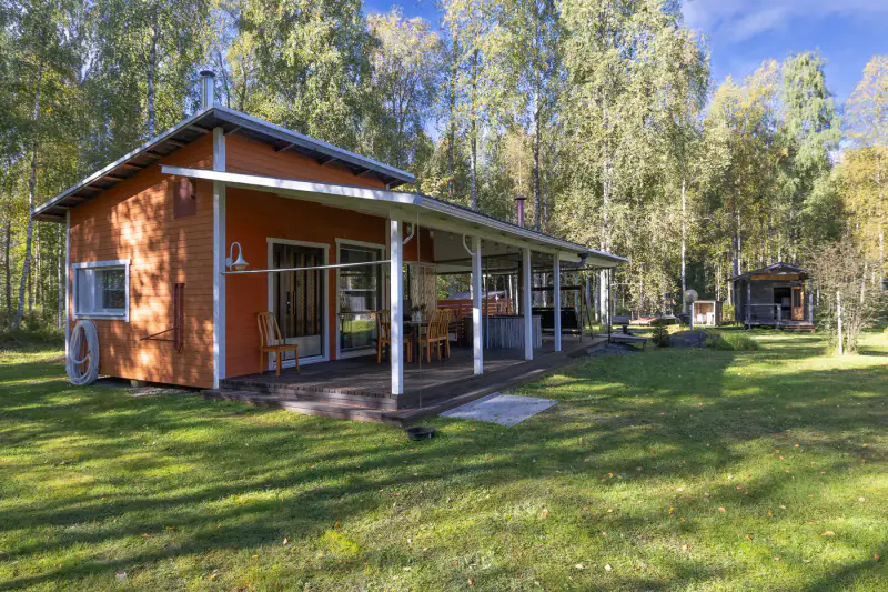 Mökki ~51 m² (1996) + sauna, rive Veitjoki, 1,435 ha — Veitjoki / Kivijärvi — 7