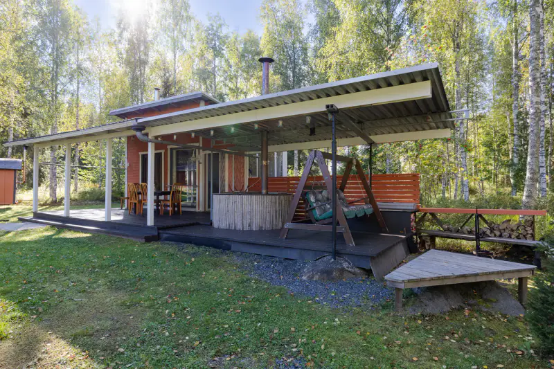 Mökki ~51 m² (1996) + sauna, rive Veitjoki, 1,435 ha — Veitjoki / Kivijärvi — 6