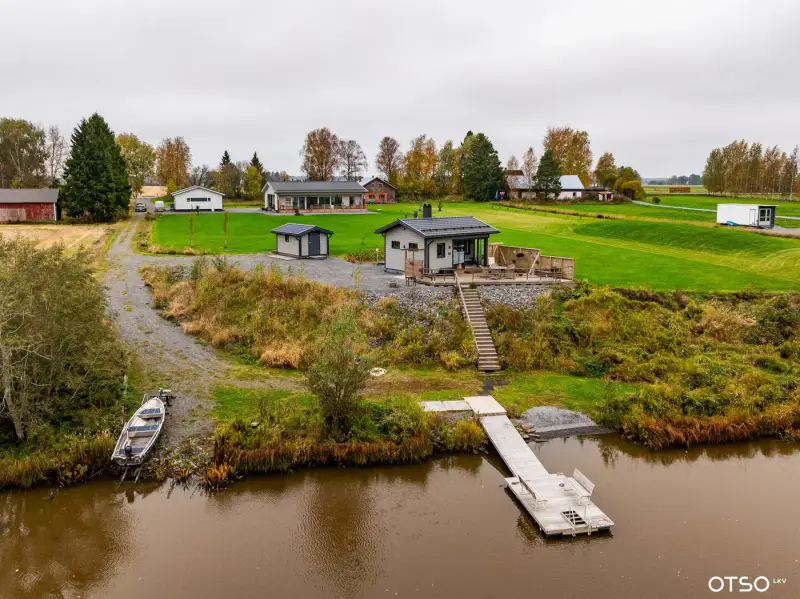 Maison de plain-pied ~122,5 m² (2019, classe A) + sauna de rive et tupa, 12 717 m² et rive privée sur le Kokemäenjoki — Peipohja / Kokemäki — 3