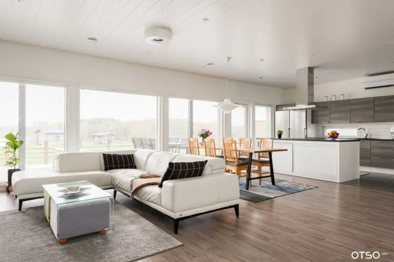 Maison de plain-pied ~122,5 m² (2019, classe A) + sauna de rive et tupa, 12 717 m² et rive privée sur le Kokemäenjoki — Peipohja / Kokemäki — 6