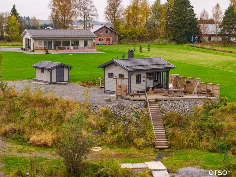 Maison de plain-pied ~122,5 m² (2019, classe A) + sauna de rive et tupa, 12 717 m² et rive privée sur le Kokemäenjoki — Peipohja / Kokemäki — 7