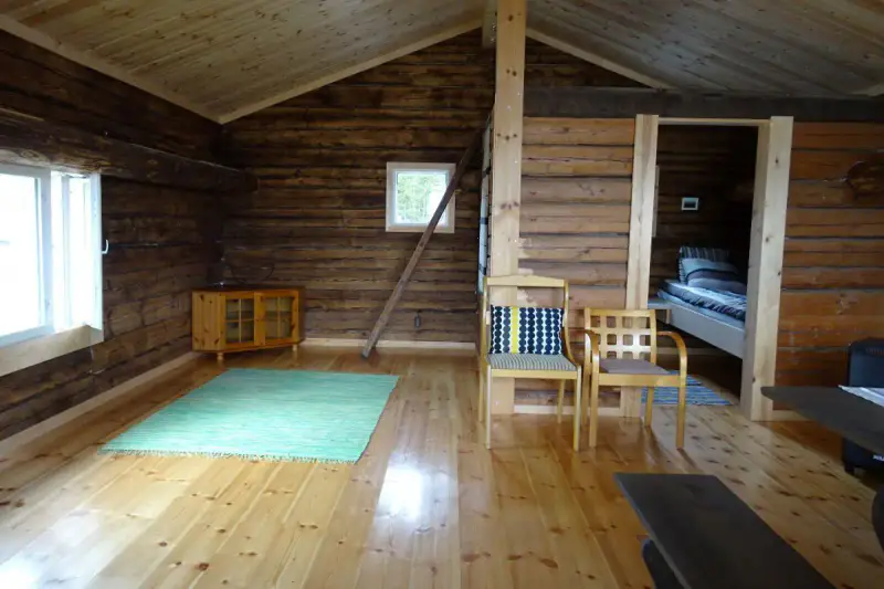 Hirsimökki ~30 m² (~2024–2025) + permis 80 m², 2 400 m² et rive sable — Konnevesi / Ahonkylä — 12