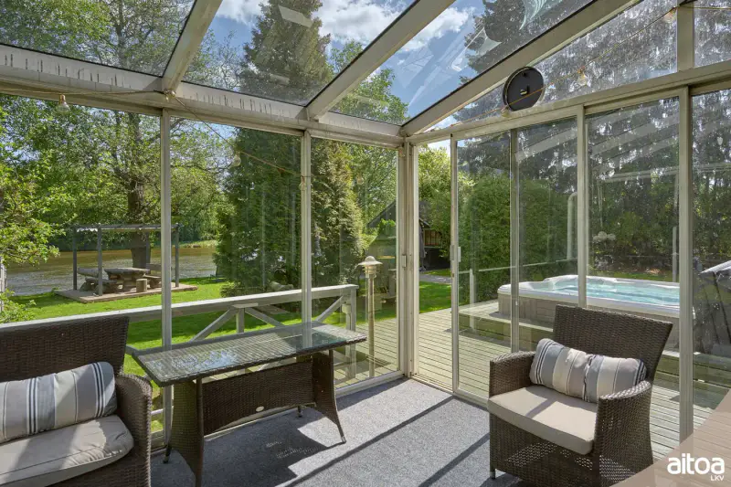Maison ~126 m² (1949) + rantasauna 2024 + jacuzzi, 4 450 m² (~50 m rive), Kymijoki — Sutela / Kotka — 15