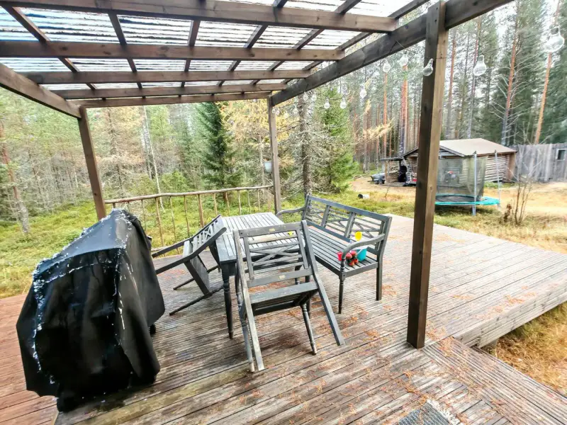 Propriété forestière de 9 ha avec 400 m de rive privée sur l’Ullavanjoki, île privée, chalet en rondins et sauna — Köyris, Kruunupyy — 14