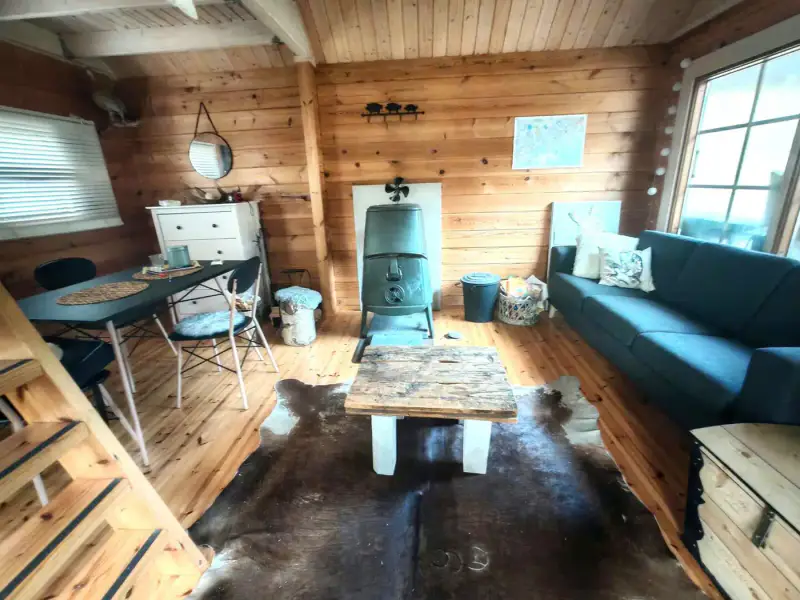 Propriété forestière de 9 ha avec 400 m de rive privée sur l’Ullavanjoki, île privée, chalet en rondins et sauna — Köyris, Kruunupyy — 12