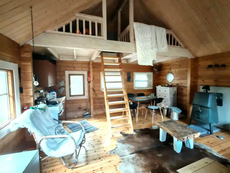 Propriété forestière de 9 ha avec 400 m de rive privée sur l’Ullavanjoki, île privée, chalet en rondins et sauna — Köyris, Kruunupyy — 11