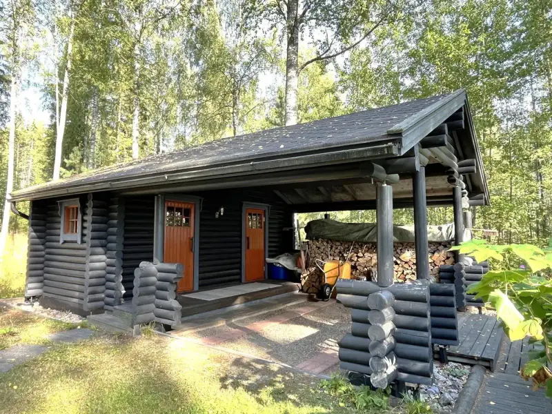 Hirsimökki ~78 m² (2007) + rantasauna, 5 510 m² et rive sud Päijänne — Pihlajakoski / Kuhmoinen — 16