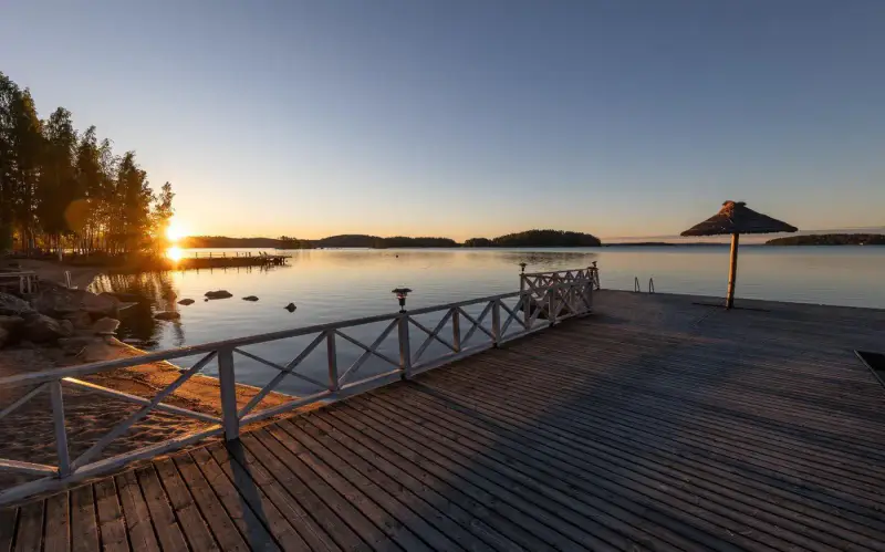 Villa en rondins lamellés (100 m², 5 chambres) + sauna de rive, 4 340 m² sur le Päijänne — Pihlajakoski, Kuhmoinen — 5