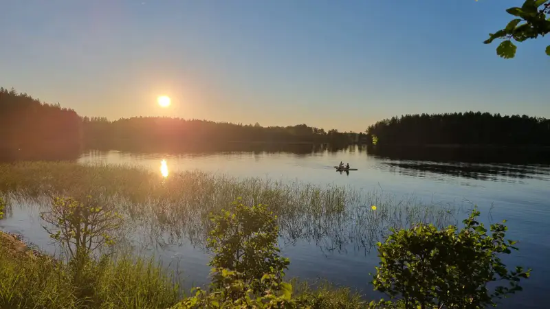 Mökki 1984 + sauna intégré et aitta, 2 370 m² rive privée Suvasvesi — Vehmersalmi / Kuopio — 2