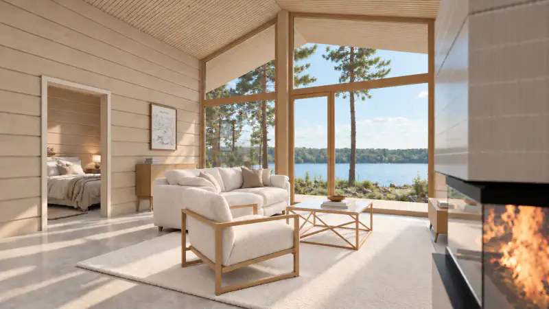 Villa hirsi design neuve ~88 m² (2026) + sauna, 2 500 m² (~38 m rive), Kallavesi — Vaajasalo / Kuopio — 5