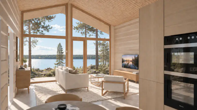 Villa hirsi design neuve ~88 m² (2026) + sauna, 2 500 m² (~38 m rive), Kallavesi — Vaajasalo / Kuopio — 8