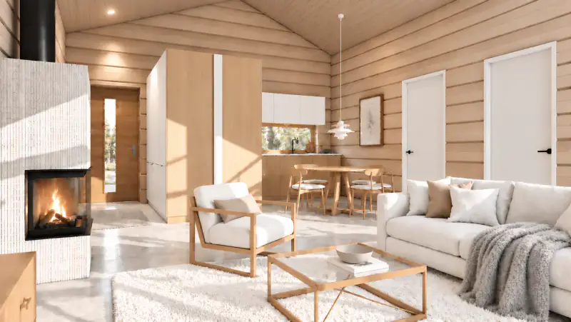 Villa hirsi design neuve ~88 m² (2026) + sauna, 2 500 m² (~38 m rive), Kallavesi — Vaajasalo / Kuopio — 6