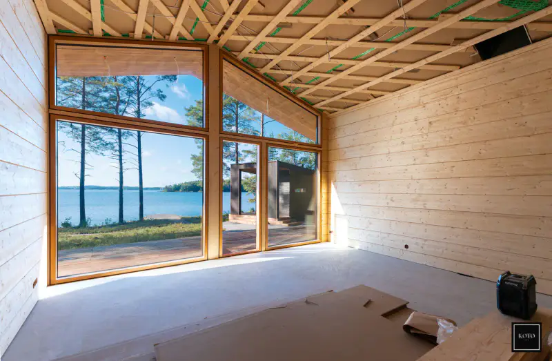 Villa hirsi design neuve ~88 m² (2026) + sauna, 2 500 m² (~38 m rive), Kallavesi — Vaajasalo / Kuopio — 12