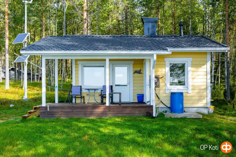 Saunamökki off-grid Kiitämä 1,48 ha + 160 m rive — Kuusamo — 16