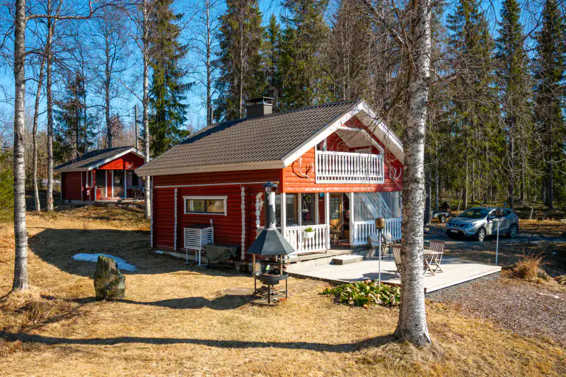 Mökki ~58 m² (1977) tout confort, Kirpistö ~100 m rive, 16 402 m² — Kuusamo — 5