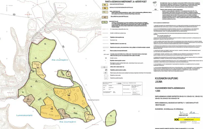 Terrain RM ~3,35 ha (~250 m rive), Ala-Juumajärvi — Juuma / Kuusamo — 3