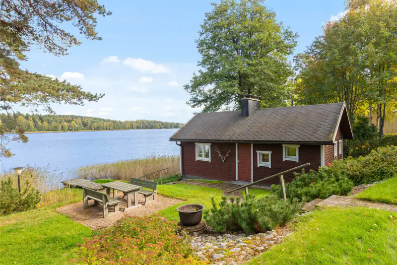 Maison ~135 m² (1982) + sauna / piscine, 1 806 m² (~41 m rive), Kymijärvi — Karisto / Lahti — 3
