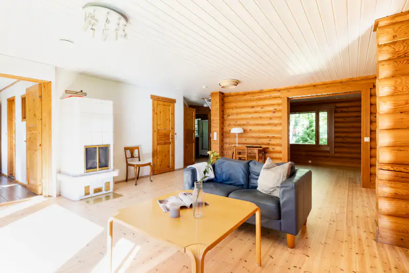 Grande maison rondins ~192 m² (1992) + rantasauna, rive Pyhäjärvi, 3 800 m² — Niemenpää / Lempäälä — 14