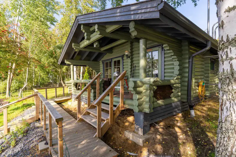 Grande maison rondins ~192 m² (1992) + rantasauna, rive Pyhäjärvi, 3 800 m² — Niemenpää / Lempäälä — 11
