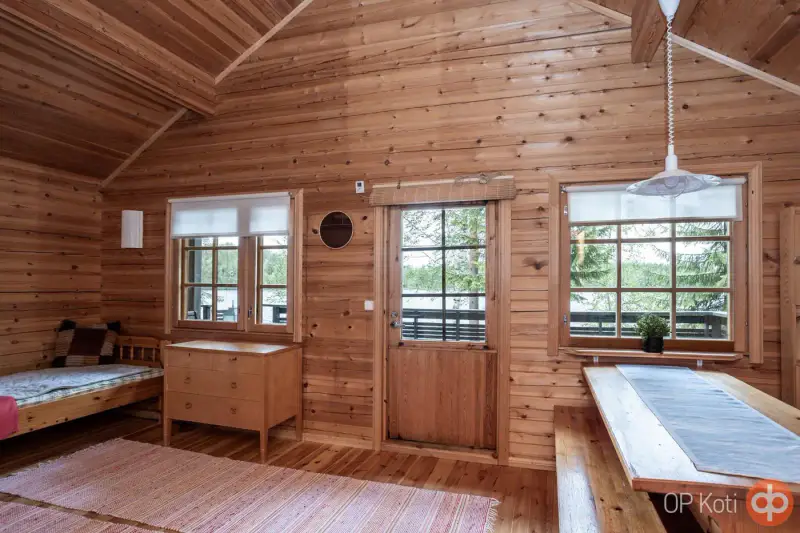 Mökki en rondins 30 m² (2009) + sauna, douche, WC, 6 300 m² sur le Heinäjärvi — Leppävirta — 3