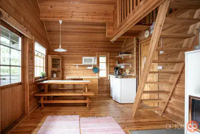 Mökki en rondins 30 m² (2009) + sauna, douche, WC, 6 300 m² sur le Heinäjärvi — Leppävirta — 1