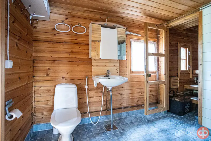 Mökki en rondins 30 m² (2009) + sauna, douche, WC, 6 300 m² sur le Heinäjärvi — Leppävirta — 9