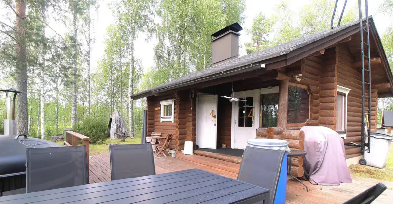 Chalet en rondins ~27 m² (1999) + sauna et bain nordique, 4,95 ha entre Lieksanjoki et lampi — Maurunniemi / Lieksa — 14