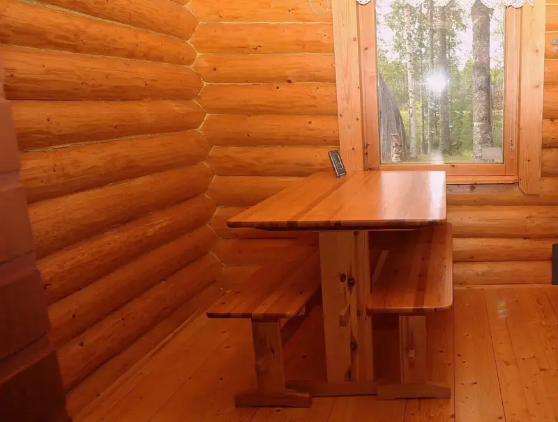 Chalet en rondins ~27 m² (1999) + sauna et bain nordique, 4,95 ha entre Lieksanjoki et lampi — Maurunniemi / Lieksa — 3