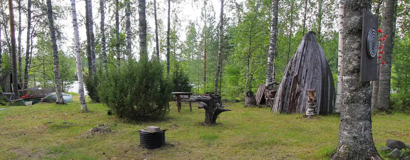 Chalet en rondins ~27 m² (1999) + sauna et bain nordique, 4,95 ha entre Lieksanjoki et lampi — Maurunniemi / Lieksa — 20