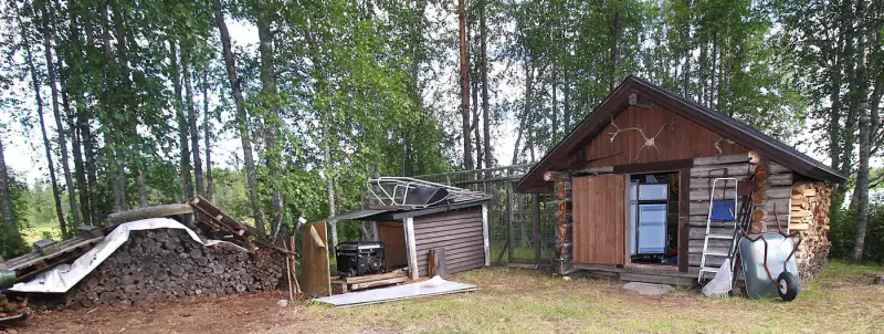Chalet en rondins ~27 m² (1999) + sauna et bain nordique, 4,95 ha entre Lieksanjoki et lampi — Maurunniemi / Lieksa — 17