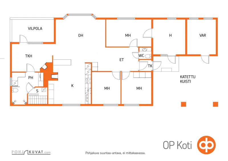 Maison pierre 133 m² (1988) rénovée + sauna, rive Pahakala SE, 7 540 m² — Käsämä / Liperi — 2