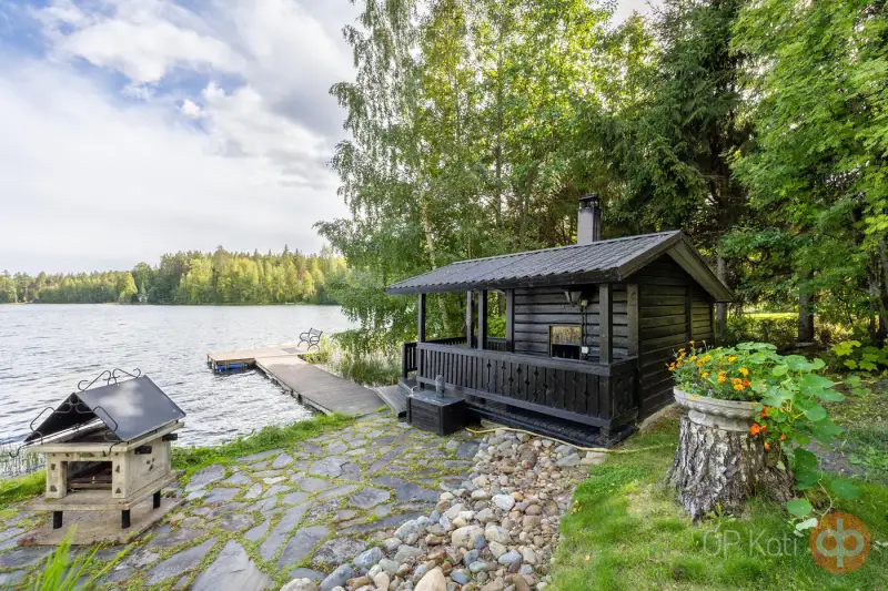 Maison pierre 133 m² (1988) rénovée + sauna, rive Pahakala SE, 7 540 m² — Käsämä / Liperi — 4