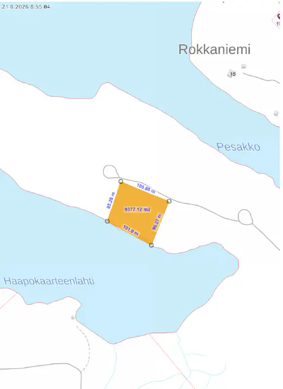 Terrain rive Suurijärvi ~9 377 m² — Liperi — 5
