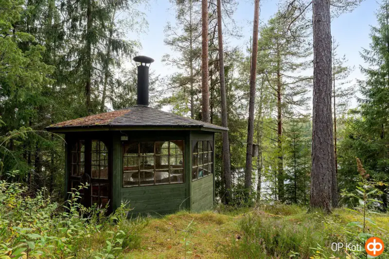 Chalet bi-logement ~135 m² (1956+) + rantasauna, 4 130 m² et rive ouest — Enäjärvi / Karjalohja — 5