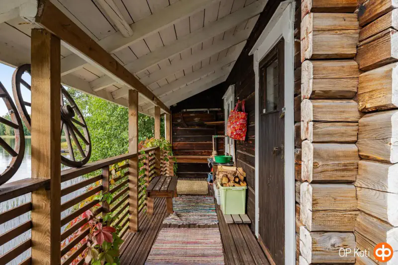 Chalet bi-logement ~135 m² (1956+) + rantasauna, 4 130 m² et rive ouest — Enäjärvi / Karjalohja — 10