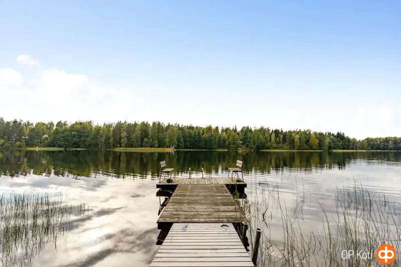 Chalet bi-logement ~135 m² (1956+) + rantasauna, 4 130 m² et rive ouest — Enäjärvi / Karjalohja — 16