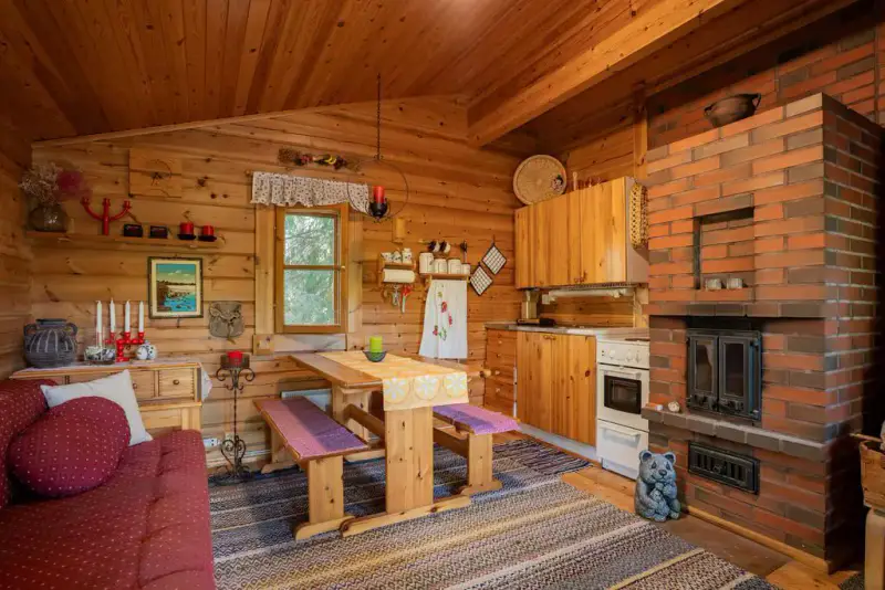 Saunamökki Honka ~25 m², rive Myllyjärvi, 3 500 m² en location — Vojakkala / Loppi — 4
