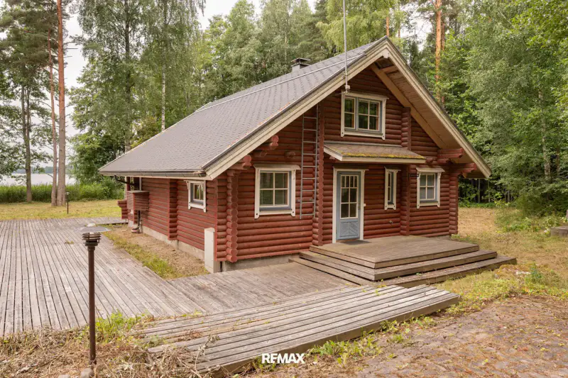 Ensemble en rondins ~73 m² (2005) + sauna-tupa séparé, 6 044 m² et rive sur le Loppijärvi — Loppi — 16