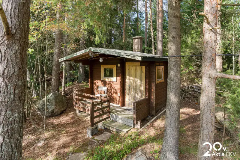 Mökki lamellihirsi ~50 m² (1972) + sauna, 5 000 m² (määräala), mer — Våtskär / Loviisa — 13