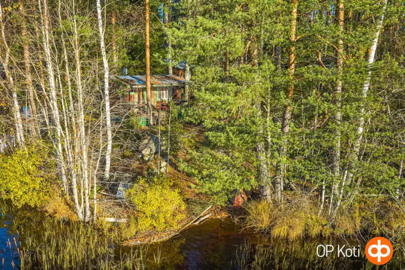 Mökki ~30 m² (1972) + sauna de rive, 2 525 m² et rive ouest — Vainosenjärvi / Kannuskoski — 14