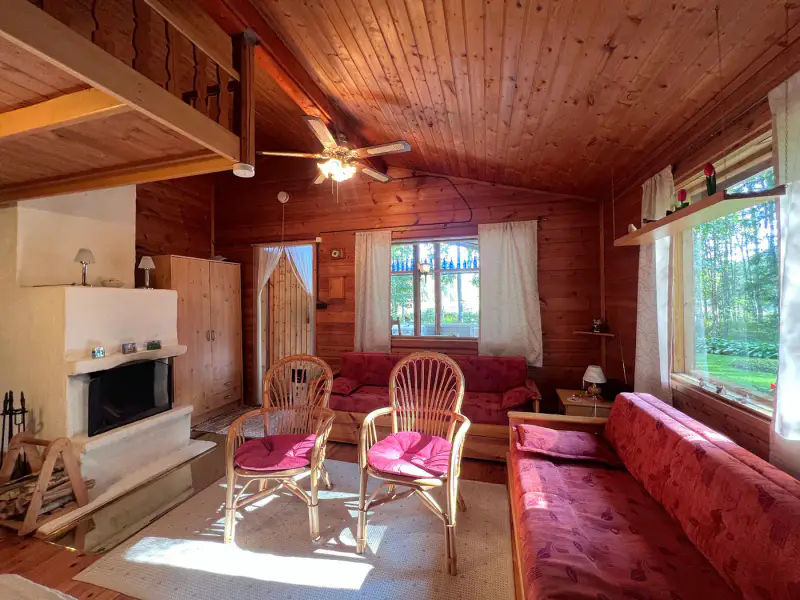 Mökki soigné ~40 m² + sauna, rive Sourlampi, 6 800 m² — Pertunmaa / Mäntyharju — 9