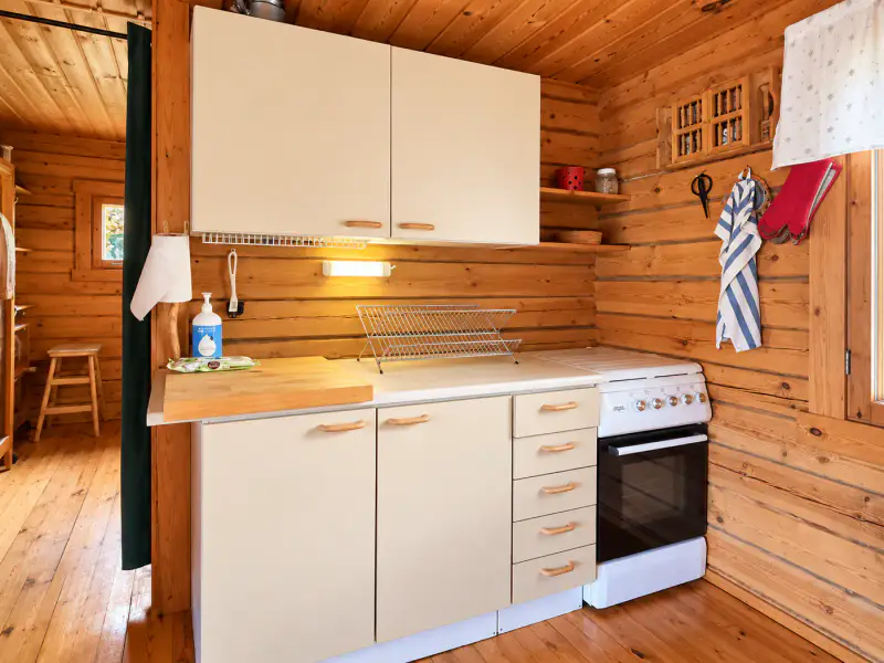 Mökki en rondins ~35 m² (1976) + sauna, 3 950 m² en zone RA (290 m² constructibles) et rive privée sur le Kallavesi — Mäntyharju — 11