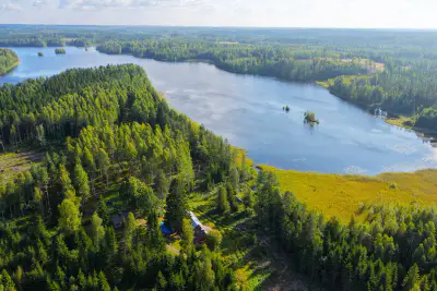 Mökki bois 45 m² (1951) + savusauna, Hietajärvi, ~4,8 ha — Pertunmaa / Mäntyharju — 1